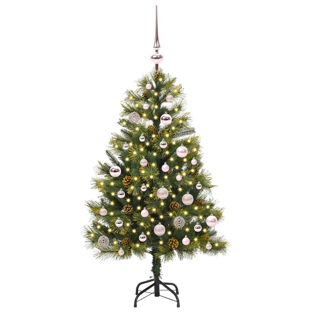 Artificial Hinged Christmas Tree with Cones Green 150 cm